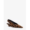 Ponyskin slingback pumps