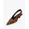 Ponyskin slingback pumps