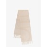 Jacquard virgin wool scarf with logo monogram