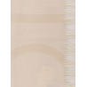Jacquard virgin wool scarf with logo monogram