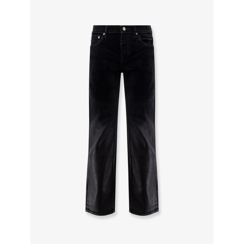 Skinny flare velvet trousers