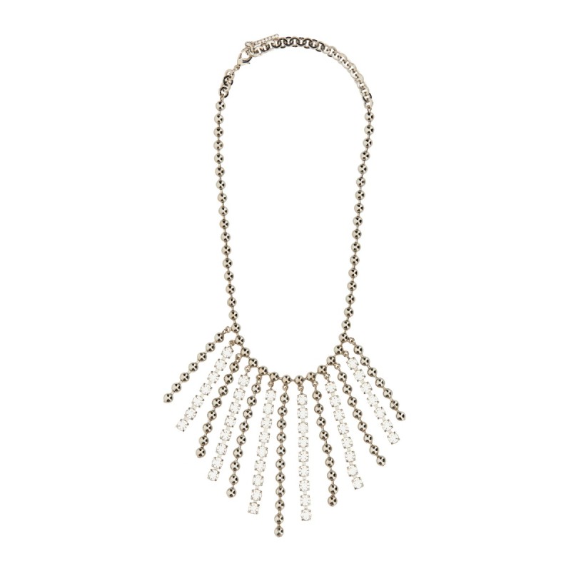 COLLANA IN CRISTALLO E CATENA CON FRANGE