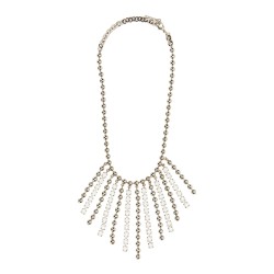 COLLANA IN CRISTALLO E CATENA CON FRANGE