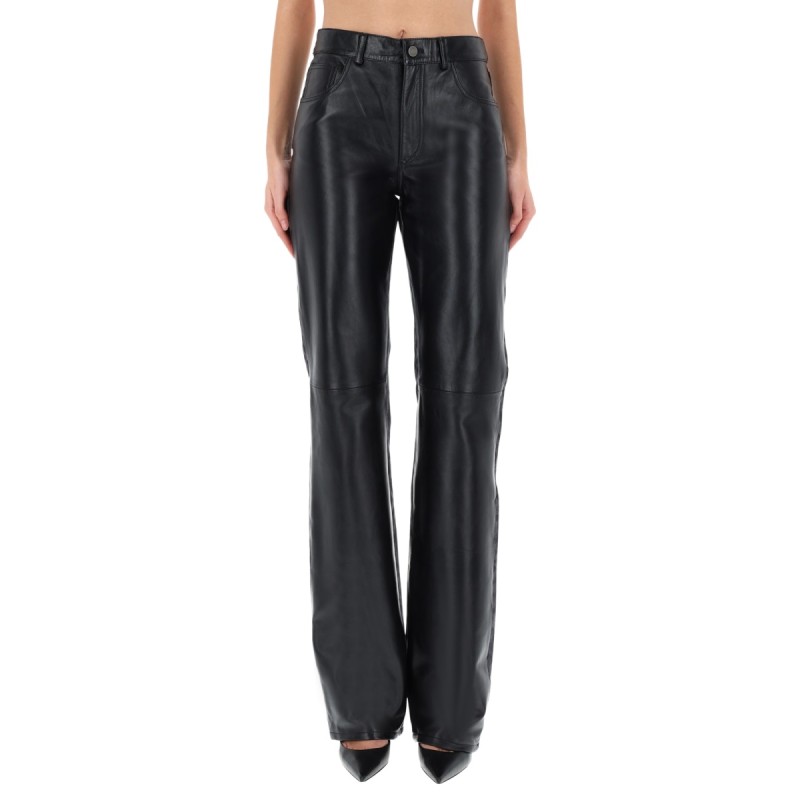 "STAR BLACK DENIM & LEATHER" PANTS