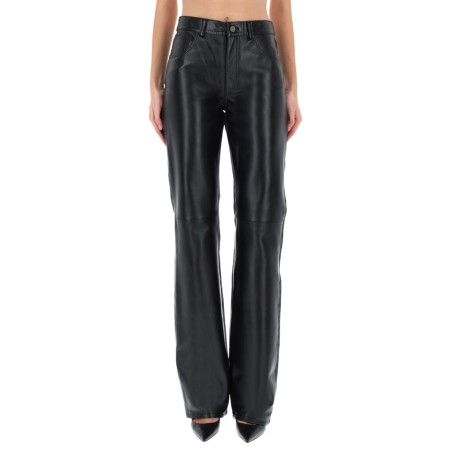 "STAR BLACK DENIM & LEATHER" PANTS