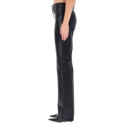 "STAR BLACK DENIM & LEATHER" PANTS