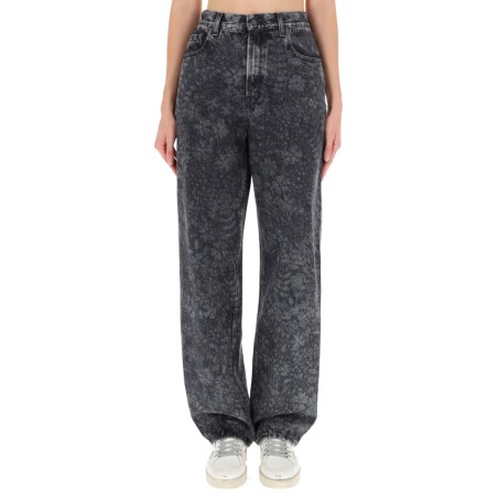 JEANS WITH FLORAL PATTERN