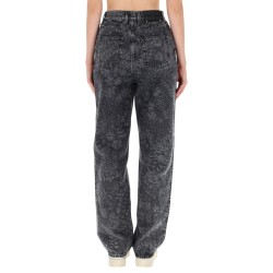 JEANS WITH FLORAL PATTERN