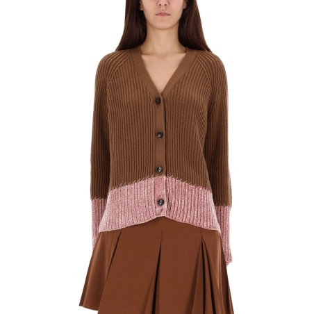 CARDIGAN WITH "COLOR BLOCK" PATTERN