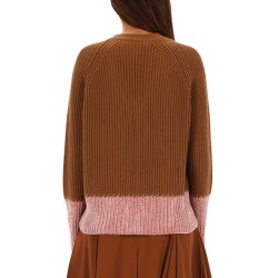 CARDIGAN WITH "COLOR BLOCK" PATTERN