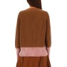 CARDIGAN WITH "COLOR BLOCK" PATTERN