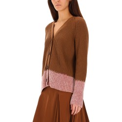 CARDIGAN WITH "COLOR BLOCK" PATTERN