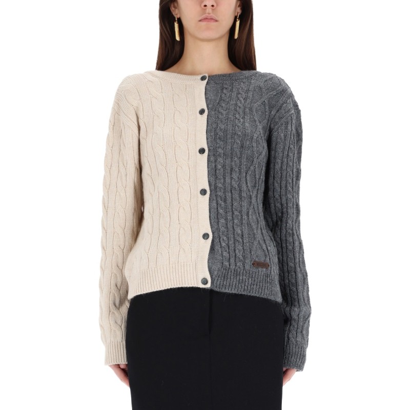 TWO-TONE CARDIGAN