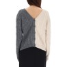TWO-TONE CARDIGAN