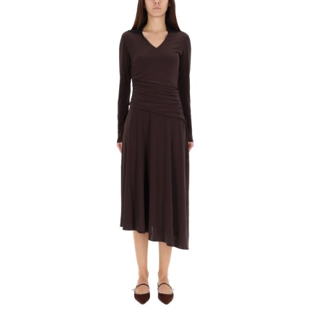 ASYMMETRICAL MIDI DRESS
