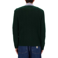 WOOL AND CASHMERE CABLE KNIT SWEATER