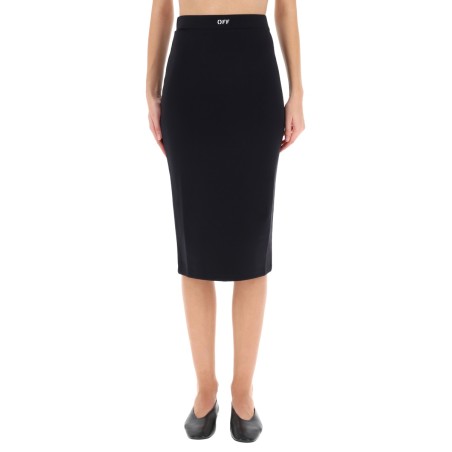 MIDI SKIRT WITH LOGO