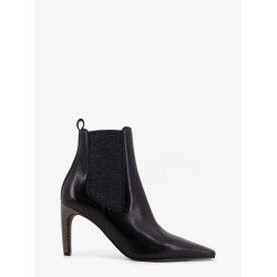 Leather boots with Monili detail on the heel