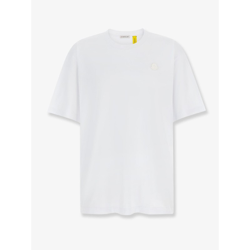 Cotton t-shirt with logo patch on the front