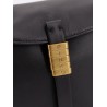 Leather shoulder bag with metal detail with engraved logo