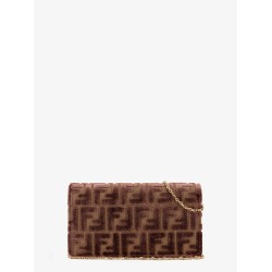 Wallet On Chain Baguette FF velvet jacquard bag
