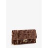 Wallet On Chain Baguette FF velvet jacquard bag