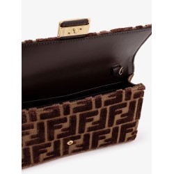 Wallet On Chain Baguette FF velvet jacquard bag