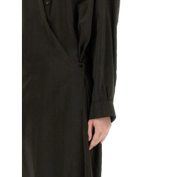 "STRAIGHT COLLAR TWISTED" DRESS