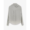 Crepe shirt with rouches