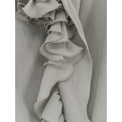 Crepe shirt with rouches