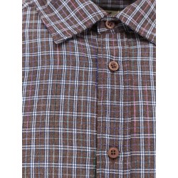 WBBuzo Chuck cotton blend shirt with check print