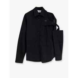 Cotton shirt with metal lettering logo