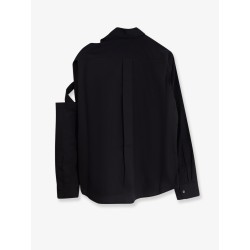 Cotton shirt with metal lettering logo