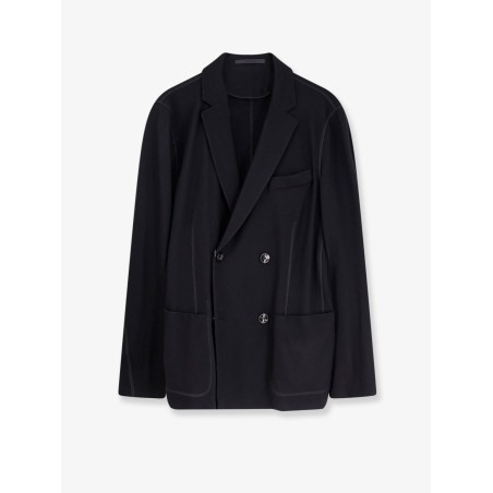 Double-breasted cashmere blazer