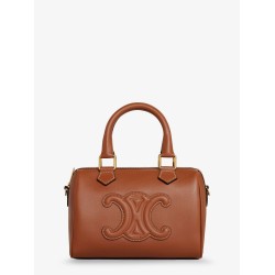 Small Boston leather handbag with logo on the front