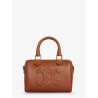 Small Boston leather handbag with logo on the front
