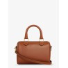 Small Boston leather handbag with logo on the front