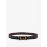 Leather belt with metal Horsebit