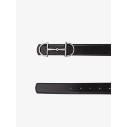 Leather belt with metal Horsebit buckle