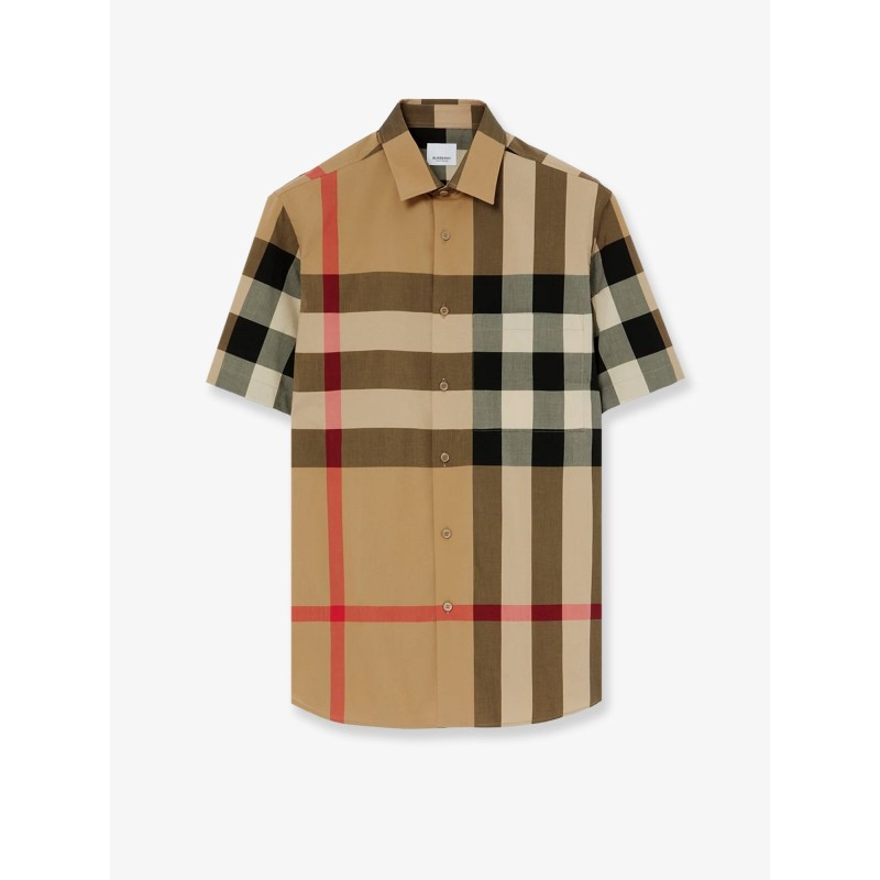 Cotton shirt with check print