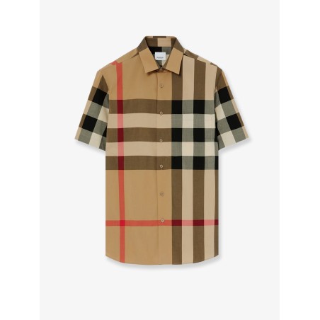 Cotton shirt with check print