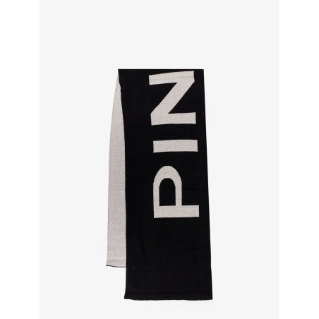 Merino wool scarf with printed logo