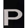 Merino wool scarf with printed logo