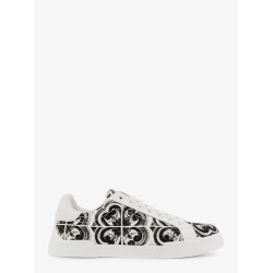 Portofino canvas sneakers with Maiolica print
