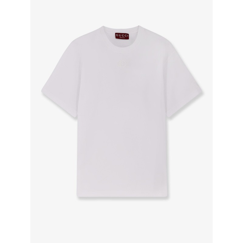 Cotton t-shirt with GG Incrocio logo on the front