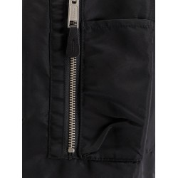 Broad nylon bomber