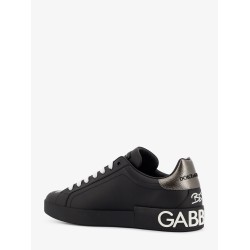 Leather sneakers with iconic prints