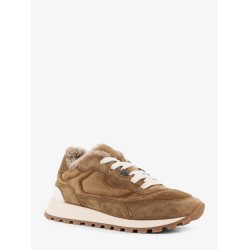 Suede sneakers with fur lining