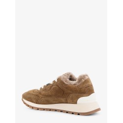 Suede sneakers with fur lining