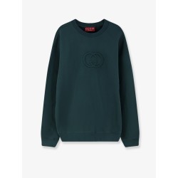 Cotton sweatshirt with GG Incrocio detail